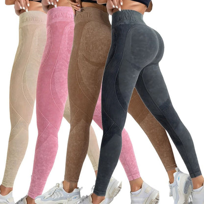 Seamless High Waist Fitness Leggings with Hip Lift Support