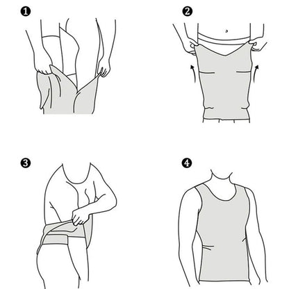 Mens Slimming Compression Vest Shapewear Body Corset Tummy Control Sports Undershirt 4
