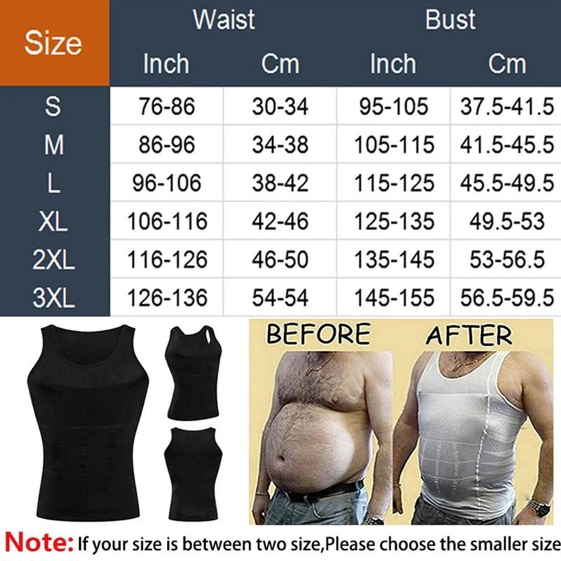 Mens Slimming Compression Vest Shapewear Body Corset Tummy Control Sports Undershirt 5