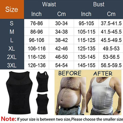 Mens Slimming Compression Vest Shapewear Body Corset Tummy Control Sports Undershirt 5