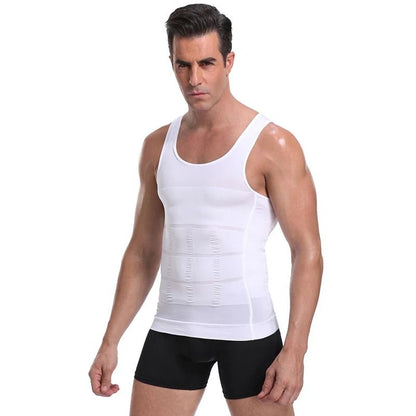 Mens Slimming Compression Vest Shapewear Body Corset Tummy Control Sports Undershirt 8
