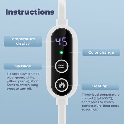 Heated Steam Eyemask USB With Remote Control Hot Compress Eye Mask 6Vibration Massage Dry Eyes Reli 2