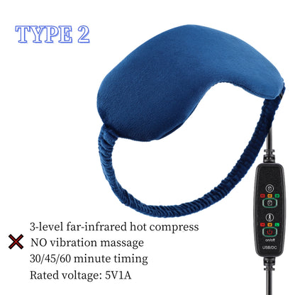 Heated Steam Eyemask USB With Remote Control Hot Compress Eye Mask 6Vibration Massage Dry Eyes Reli 9