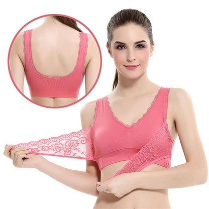 Cross Side Buckle Seamless Sports Bra 1