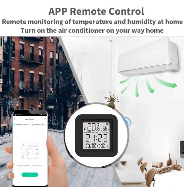 Smart WiFi Universal IR Remote With Temperature And Humidity Sensor 1