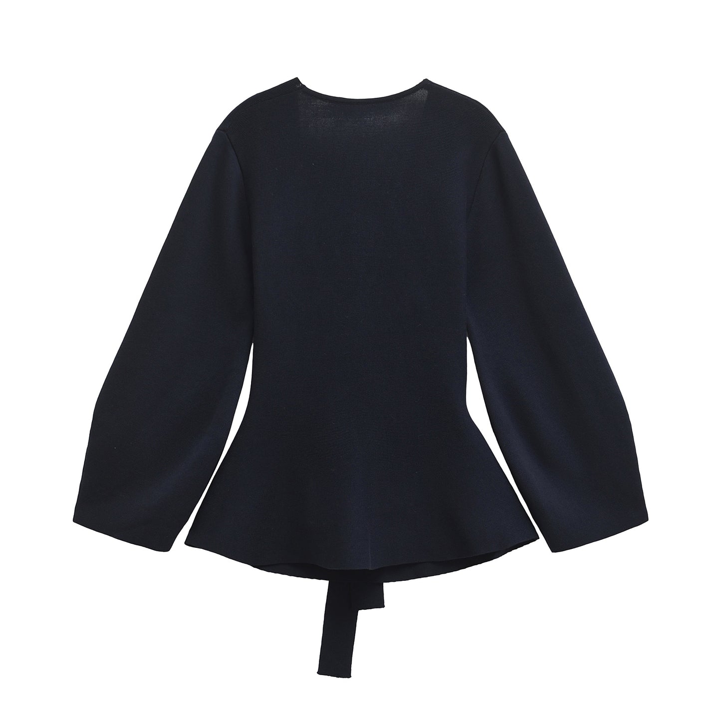 TRAFSHE Women's Knit Blazer with Belt, Retro V-Neck Long Sleeve Coat with Shoulder Pads, Versatile Spring and Fall Jacke