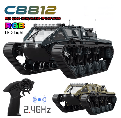 JJRC C8812 RC Tracked Tank with LED Lights Full Scale Model