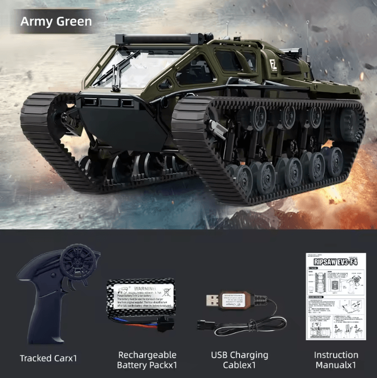 JJRC C8812 RC Tracked Tank With LED Lights Full Scale Model 4
