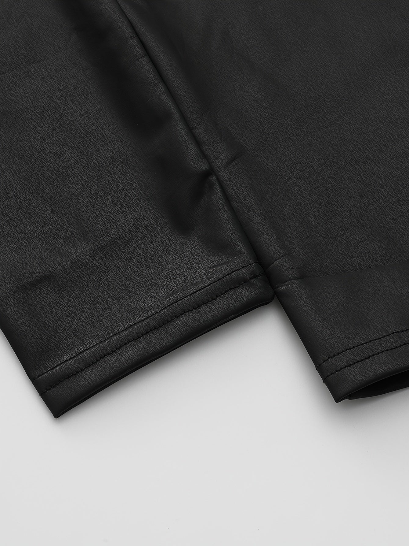 Sexy Slim Fit PU Leather Pants for Women, High Waisted Elastic Faux Leather Leggings, Casual Skinny Trousers