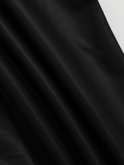 Sexy Slim Fit PU Leather Pants for Women, High Waisted Elastic Faux Leather Leggings, Casual Skinny Trousers