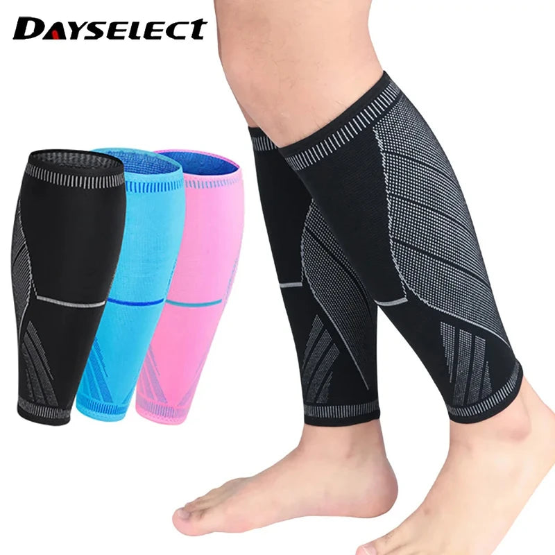 Leg Calf Knee Elbow Compression Sleeves, Running Athletics Safety Pads Protection Unisex Shin Splints
