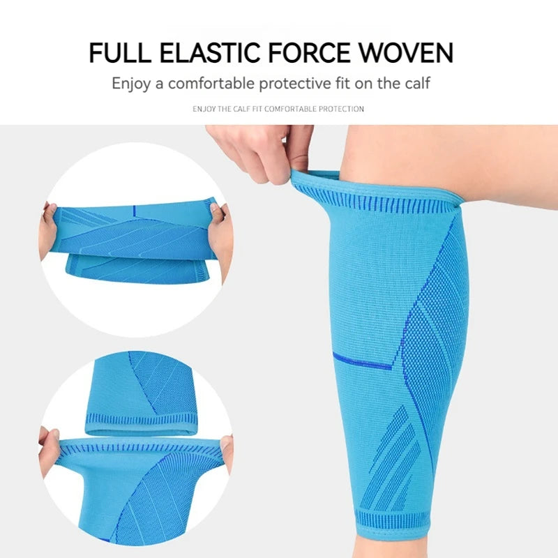 Leg Calf Knee Elbow Compression Sleeves, Running Athletics Safety Pads Protection Unisex Shin Splints