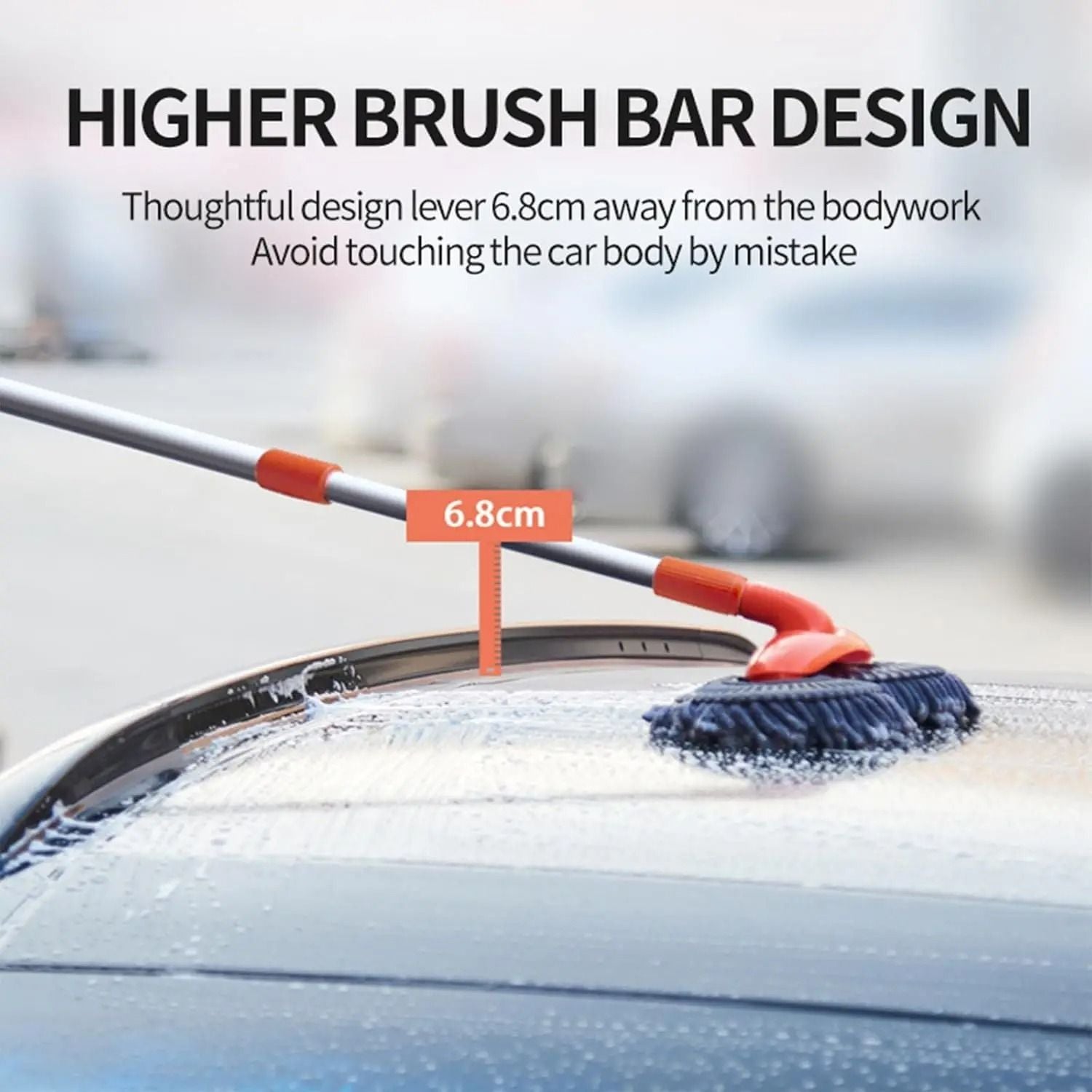 Retractable Car Wash Mop With Long Handle And 360 Degree Rotation 2