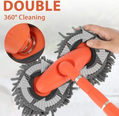 Retractable Car Wash Mop With Long Handle And 360 Degree Rotation 4