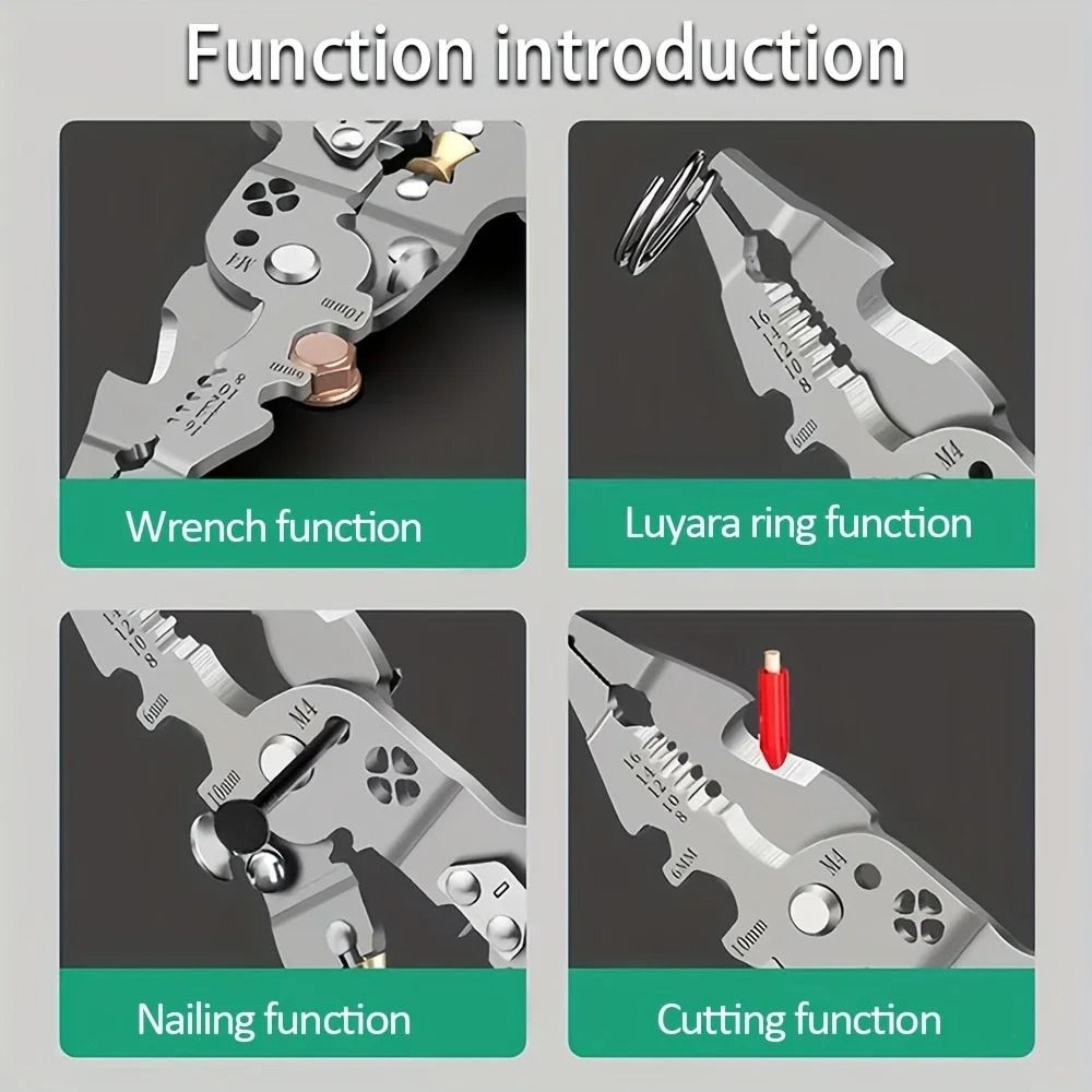 Foldable Multi Function Wire Stripper Pliers 2