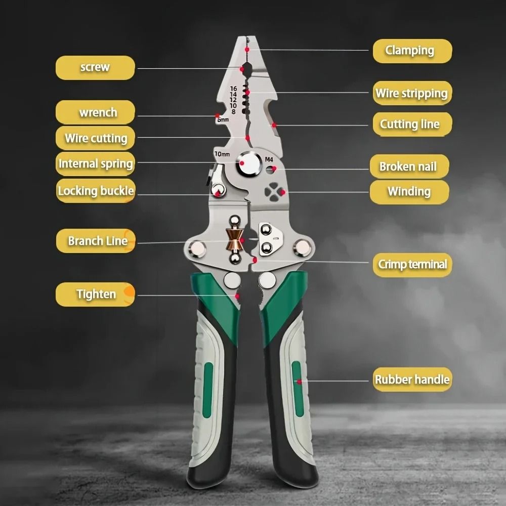Foldable Multi Function Wire Stripper Pliers 5