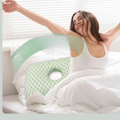 Bamboo Fiber Single Hole Ear Pillow For Side Sleepers 3