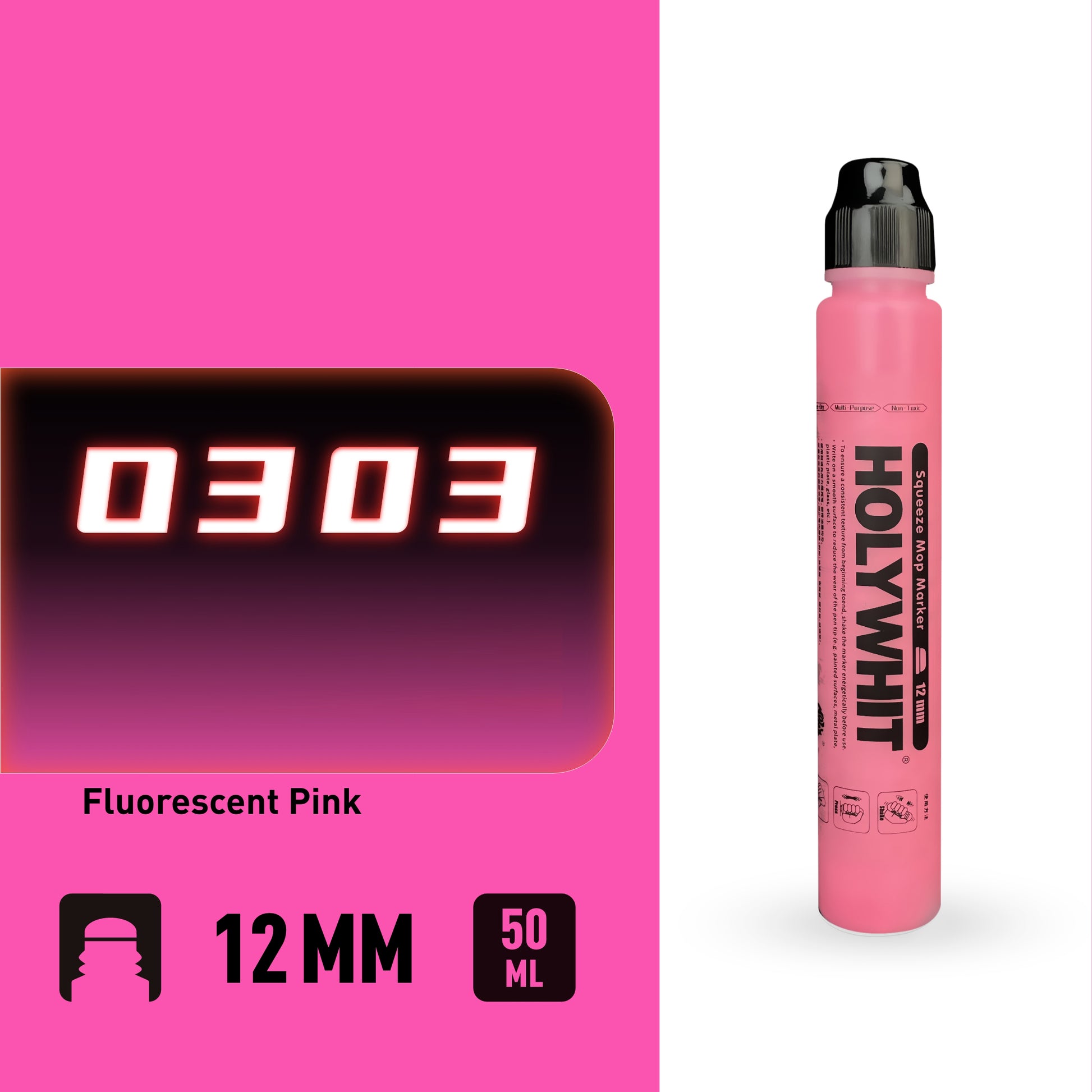 50ml Paint Pen, Oil Based Paint Markers for Rock Painting, Graffiti, Wall Art, Waterproof Permanent Marker Pen for Craft