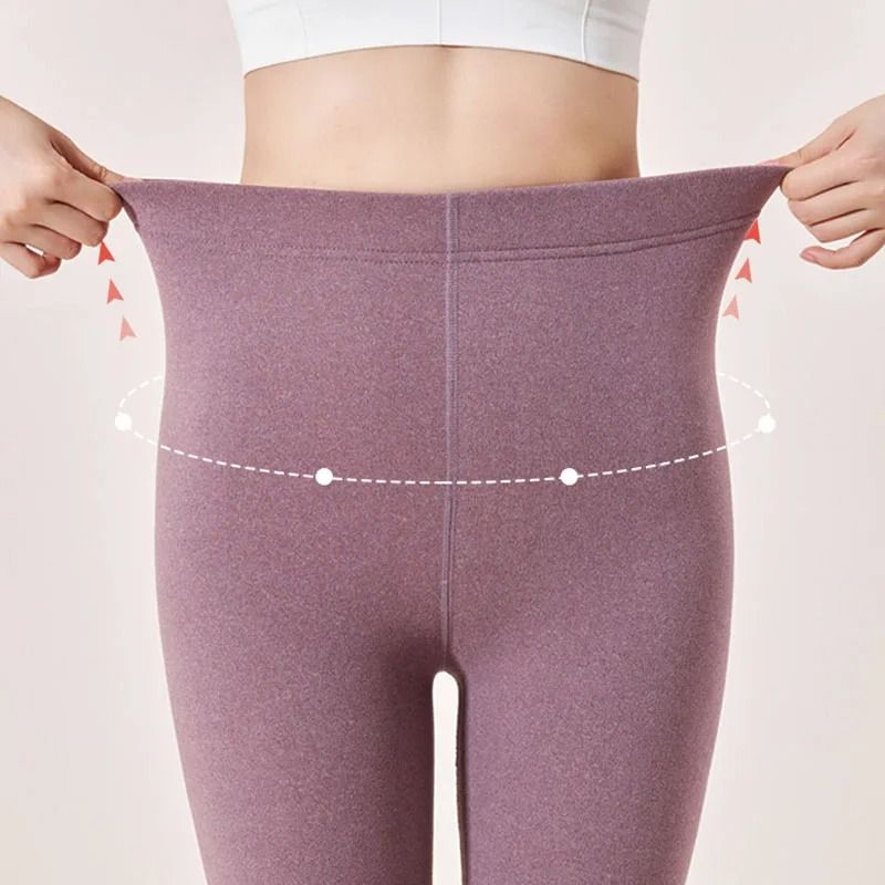 Velvet Fleece Lined High Waist Leggings For Women 3