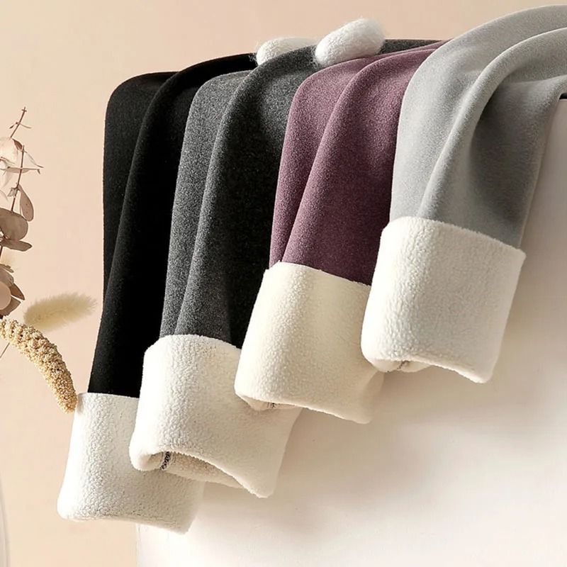 Velvet Fleece Lined High Waist Leggings For Women 5