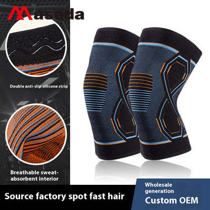 Elastic Compression, Four Sided Knitted, Sports Knee Pads, Wholesale Protection Knee
