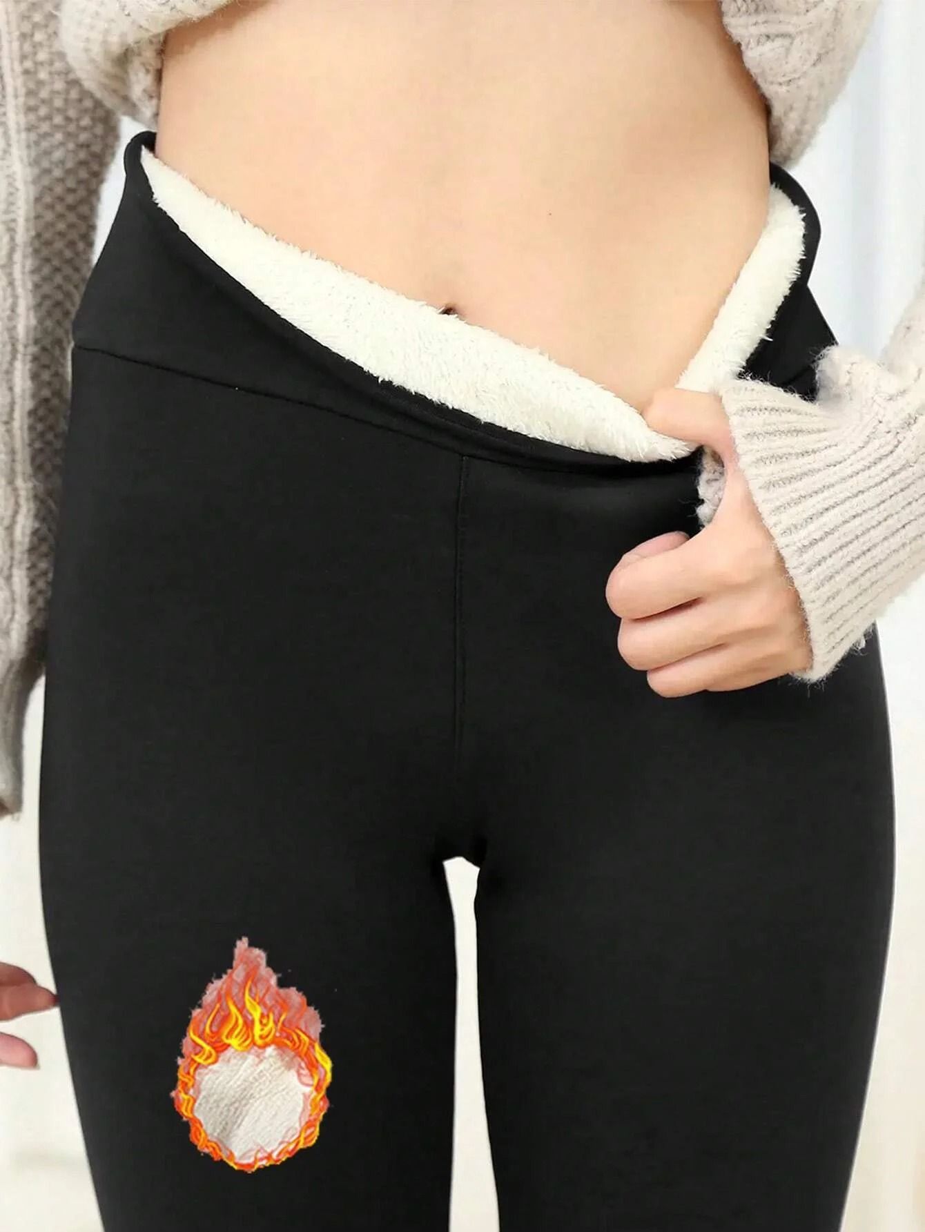 Super Warm Winter Leggings Women High Waist Stretch Velvet Pants 5