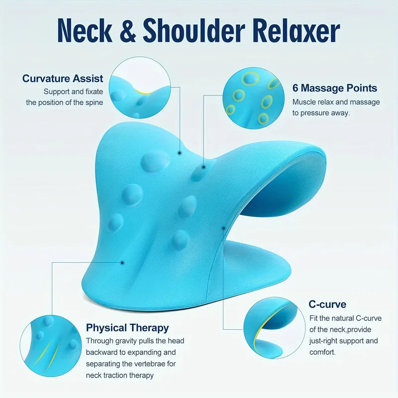 Cervical Spine Neck Muscle Relaxation Shoulder Stretcher Massage Pillow Traction Device Stretch Pos
