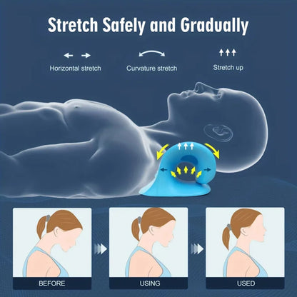 Cervical Spine Neck Muscle Relaxation Shoulder Stretcher Massage Pillow Traction Device Stretch Pos