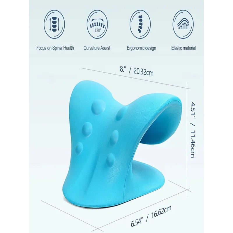 Cervical Spine Neck Muscle Relaxation Shoulder Stretcher Massage Pillow Traction Device Stretch Pos