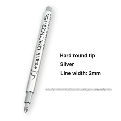 Metallic Marker Pens Gold And Silver Permanent Art Markers Brush Tip For Manga Crafts Scrapbooking