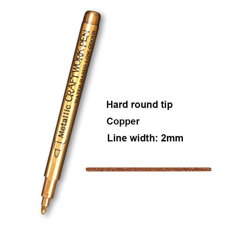 Metallic Marker Pens Gold And Silver Permanent Art Markers Brush Tip For Manga Crafts Scrapbooking