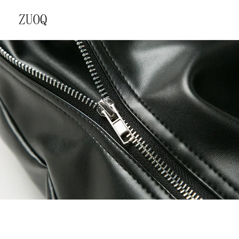 High Street Fashion PU Leather Pants for Men, New Winter Skinny Biker Motorcycle Trousers Male Stage Club Wear