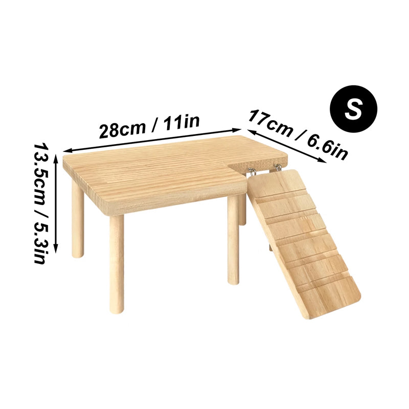 Hamster Wooden Ladder Platform Jumping Board Playground Small Pet Stairs Toy Hamster Climbing Toy F 6