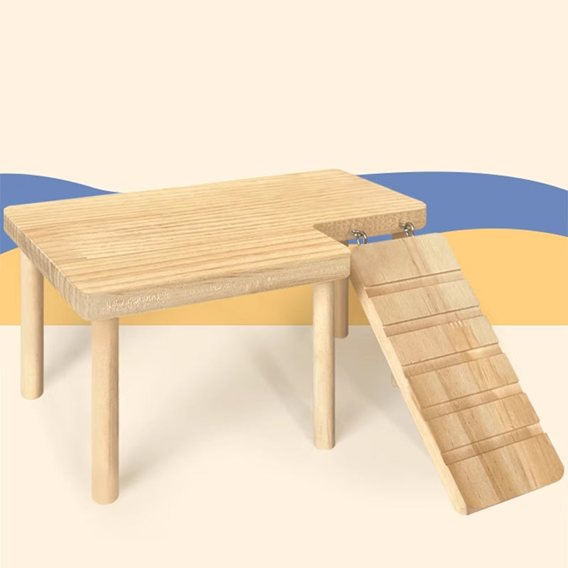 Hamster Wooden Ladder Platform Jumping Board Playground Small Pet Stairs Toy Hamster Climbing Toy F 2