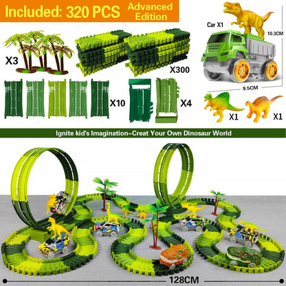 Electric Dinosaur Track Car With Flexible Railway And Educational Design 9