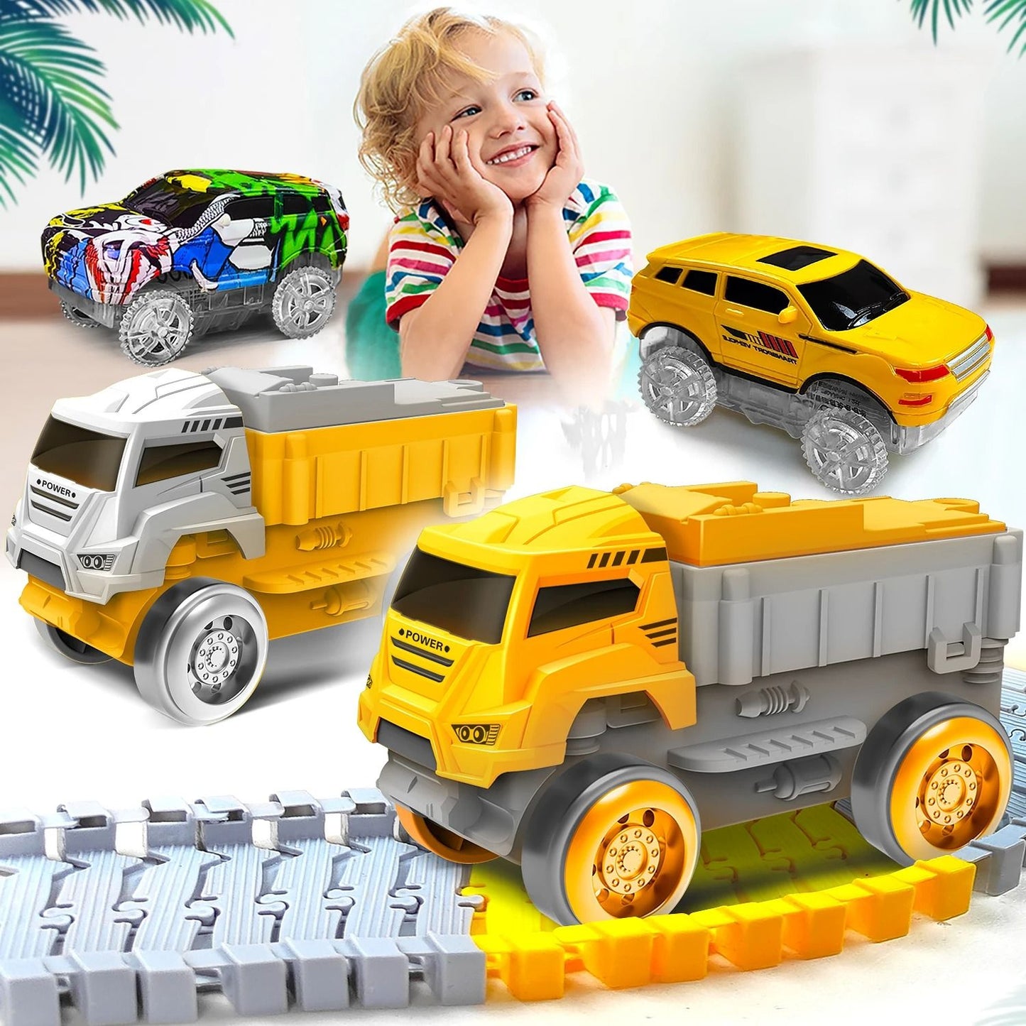 Electric Dinosaur Track Car With Flexible Railway And Educational Design 5