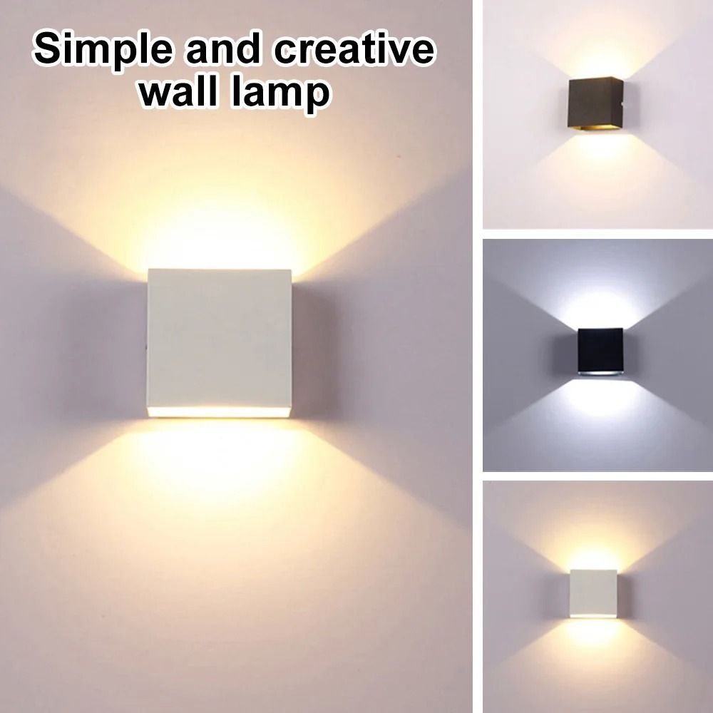 LED Wall Light Outdoor and Indoor Modern Aluminum Lamp for Porch, Garden, and Bedroom Decoration