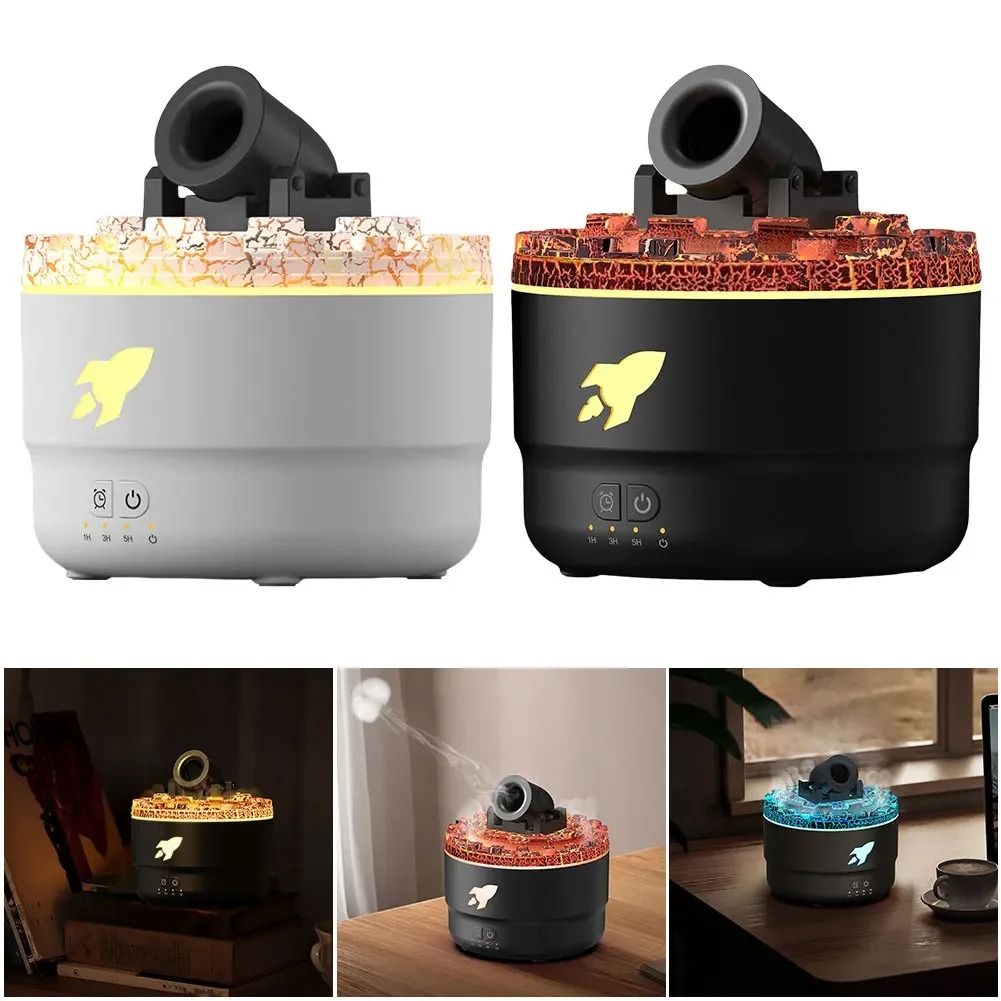 Volcanic Crack Light Cannon Humidifier Essential Oil Diffuser for Bedroom and Aromatherapy