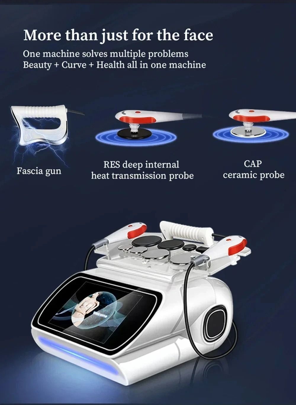 Portable 448kHz RF Tecar Therapy Machine For Pain Relief And Skin Tightening 2