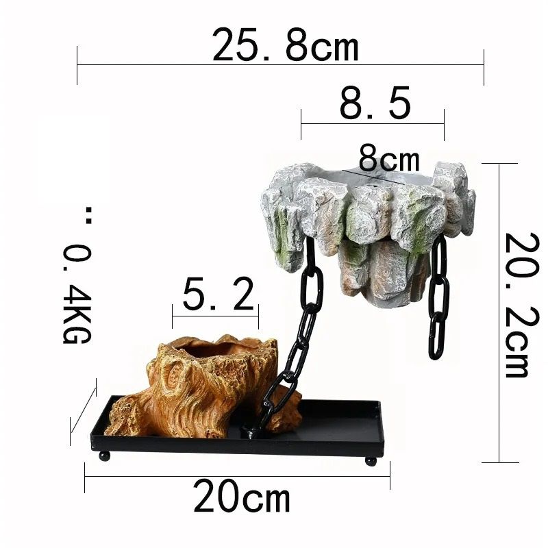 Creative Bamboo Succulent Pot With Floating Island Bonsai Design 10
