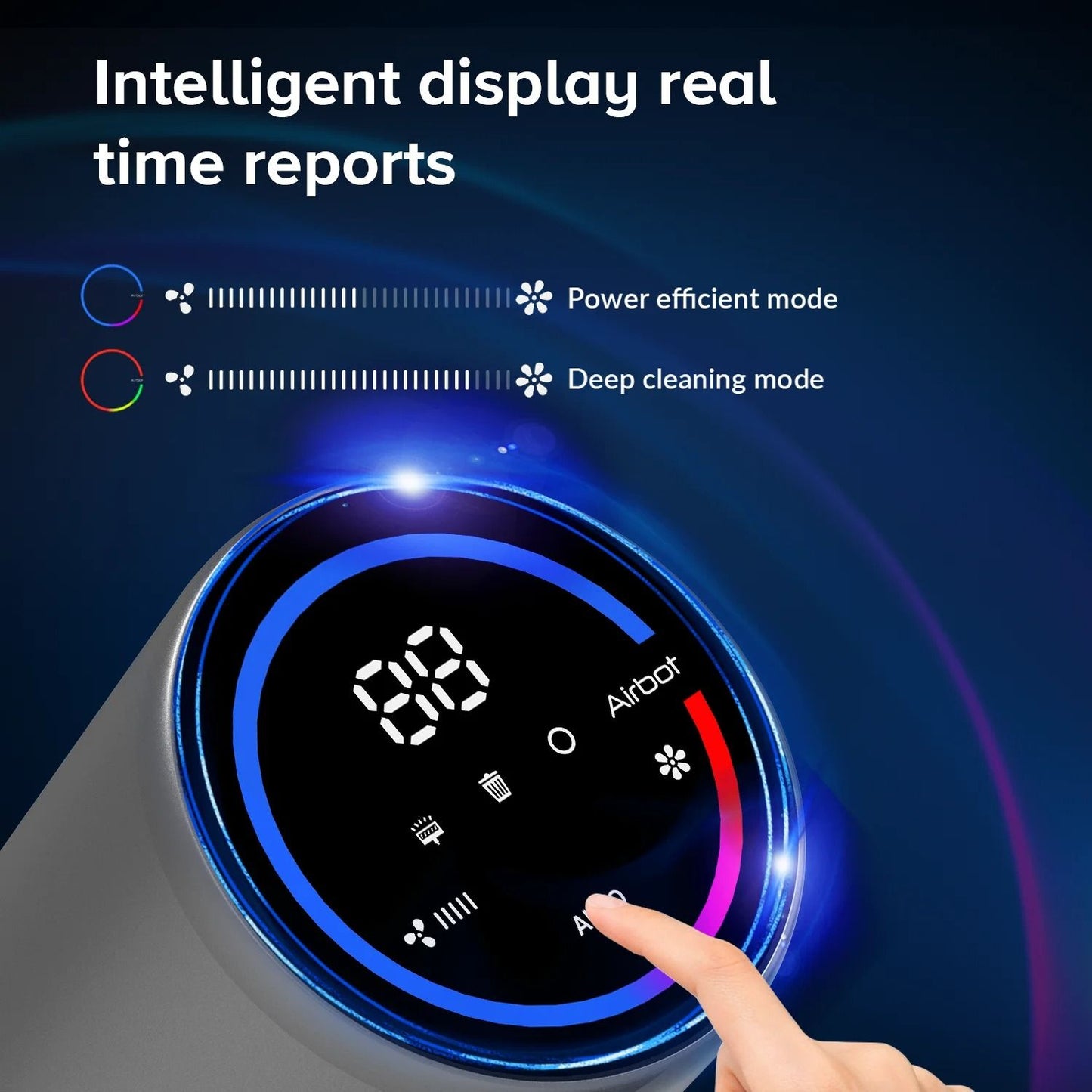 Cordless Handheld Vacuum Cleaner 27000Pa With Smart Dust Sensor And LED Touch Screen 5