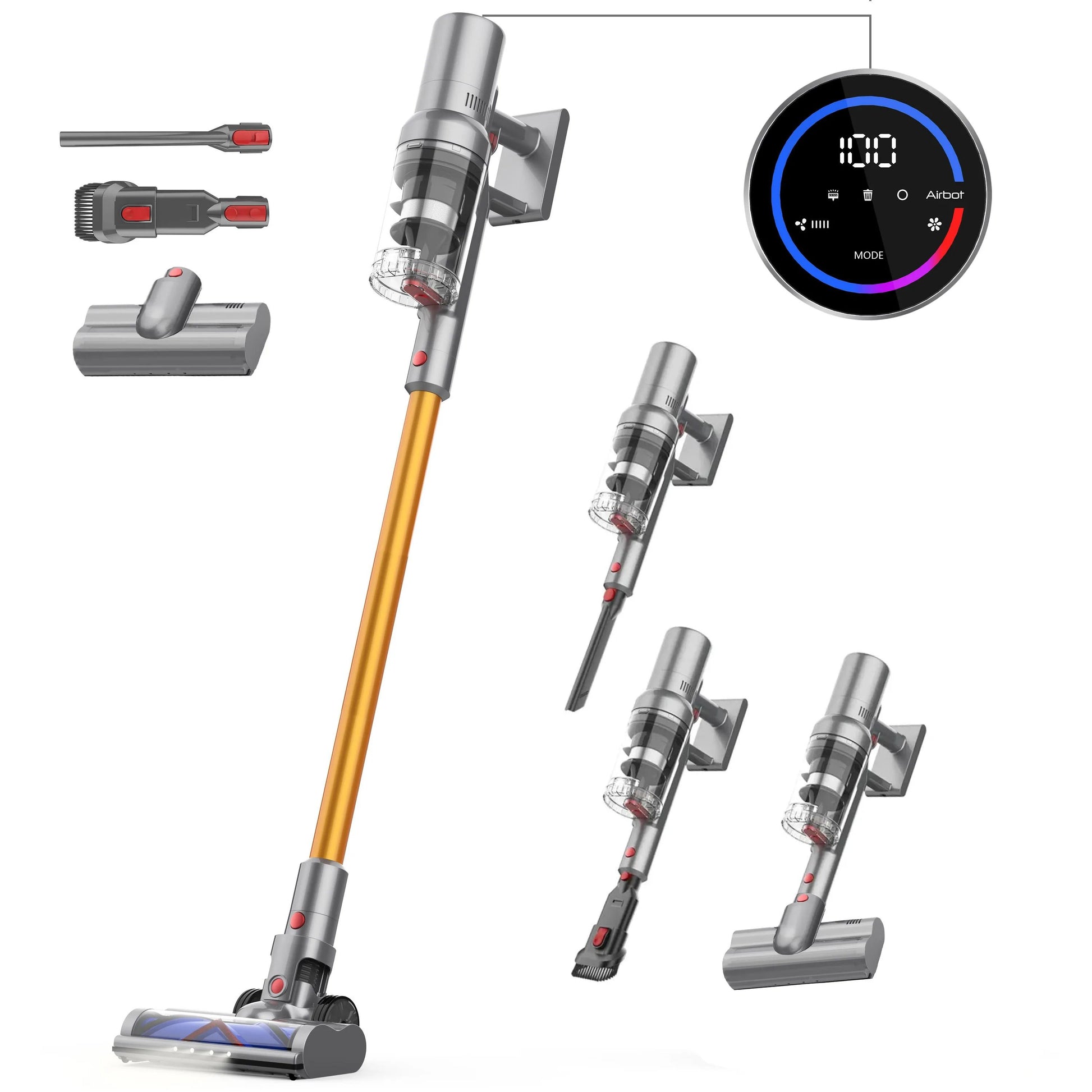 Cordless Handheld Vacuum Cleaner 27000Pa With Smart Dust Sensor And LED Touch Screen 7