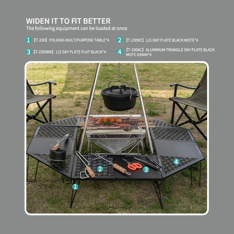 Camping Portable Folding Net Table Storage Bag Multifunctional Outdoor Desk Tote Bag 5