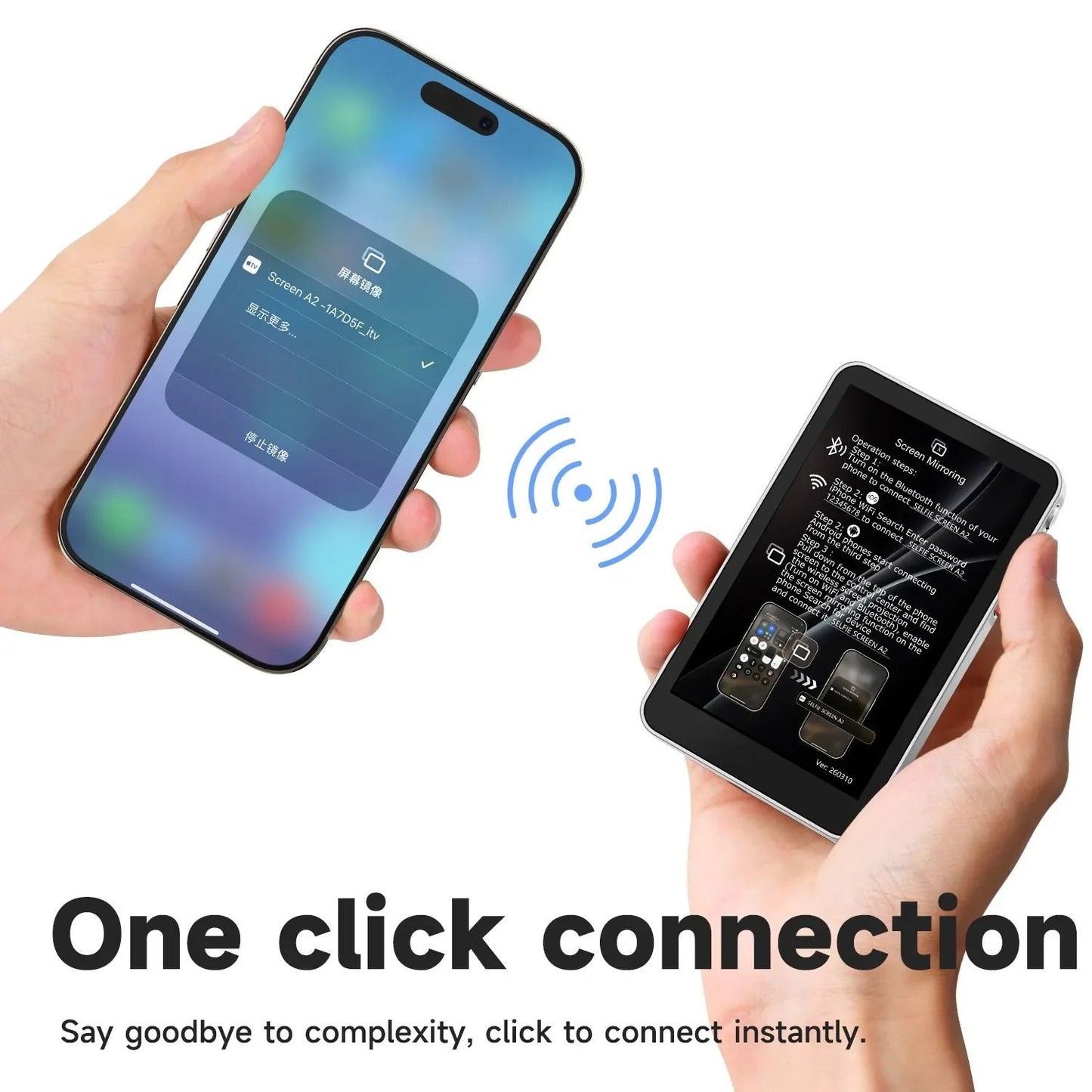 Wireless Vlog Selfie Monitor Screen For IPhone And Android With 164FT Range 2