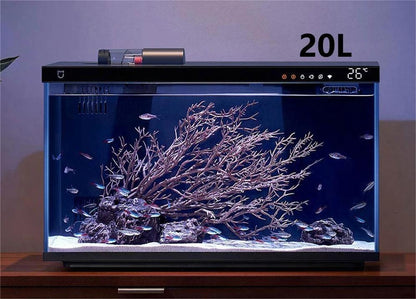 Smart Desktop Fish Tank With Remote Feeding And LED Lighting
