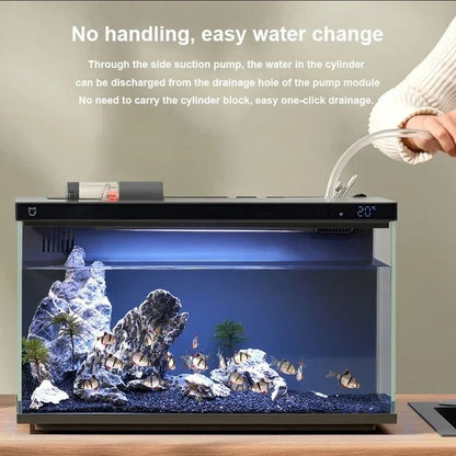 Smart Desktop Fish Tank With Remote Feeding And LED Lighting 2