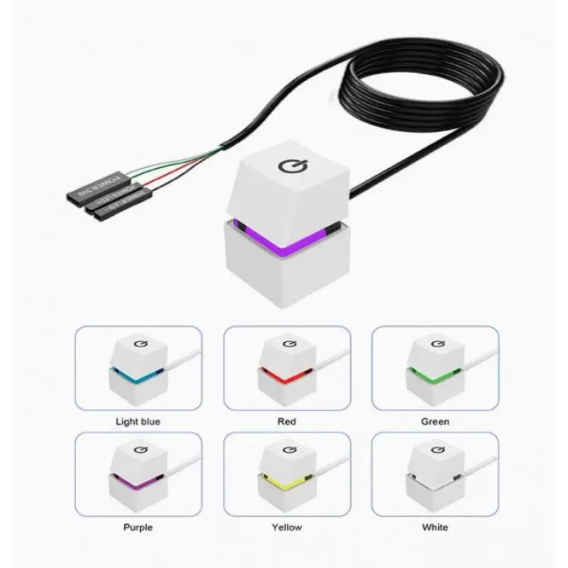 Computer Desktop External Power Switch With Blue LED And 18m Extension Cable 3