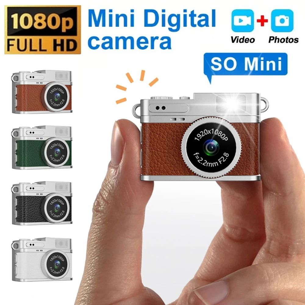 Digital Retro Mini Camera 1080P HD Portable Camcorder with Screen for Travel, Sports, and Daily Recording