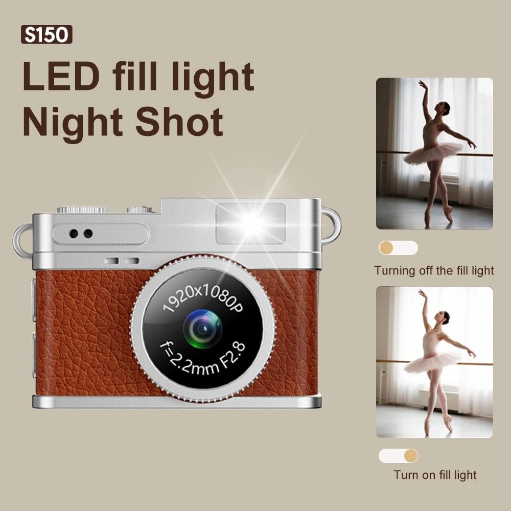 Digital Retro Mini Camera 1080P HD Portable Camcorder With Screen For Travel Sports And Daily Recor 5