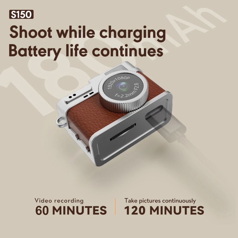 Digital Retro Mini Camera 1080P HD Portable Camcorder With Screen For Travel Sports And Daily Recor 6